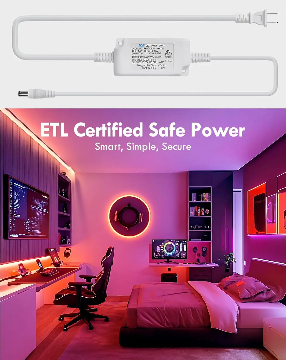 Smart RGBIC LED Neon Rope Light, 24V Color Changing Strip with Alexa & Google Assistant, Waterproof for Home Decor