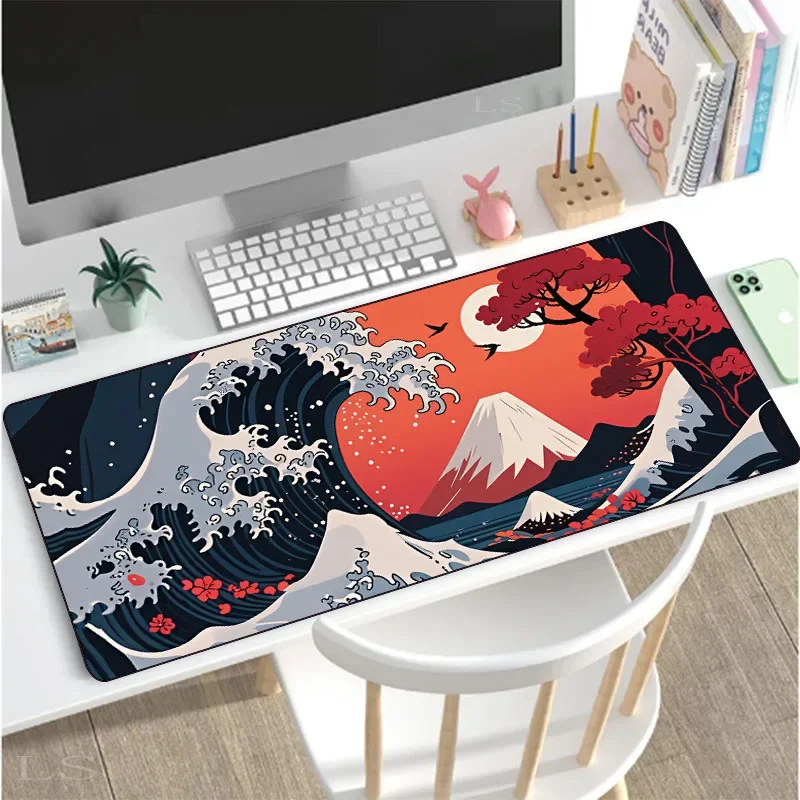 

Mouse Pad sakura landscape desk accessories Mat Gamer Rug Xxl Keyboard Pad 1000X500x3MM Desk Mat Office Carpet Gaming Mouse Mats