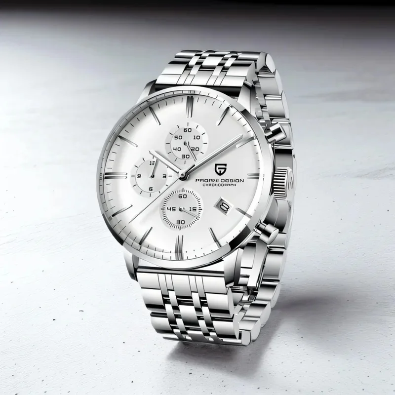 2027 New PAGANI DESIGN Business Men's Quartz Watch 46mm Brand Stainless Steel Waterproof Automatic Chronometer Relogo Masculino