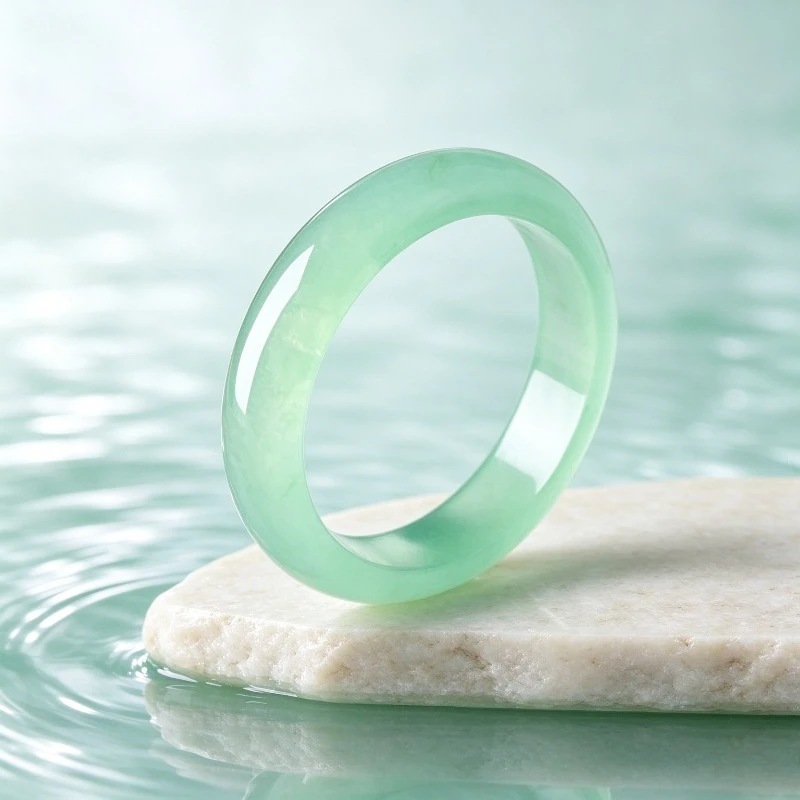 Natural High Ice Fruit Green Jade Bracelet, Fresh and Versatile Daily Jewelry