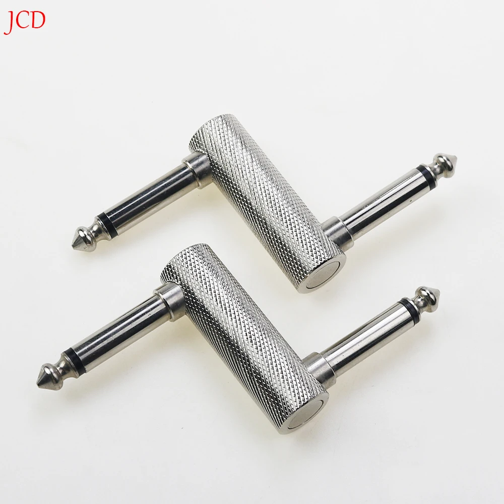 1 Piece Z Type 6.35mm Guitar Effect Pedal Connector Thread Connector Audio Adaptors Connecting Jack Chrome