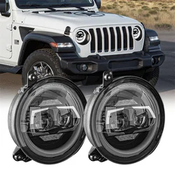 9 Inch Round LED Headlights for Jeep Wrangler JL 2018 2019 2020 Hi Low Beam with Halo DRL Turn Signal Headlamp