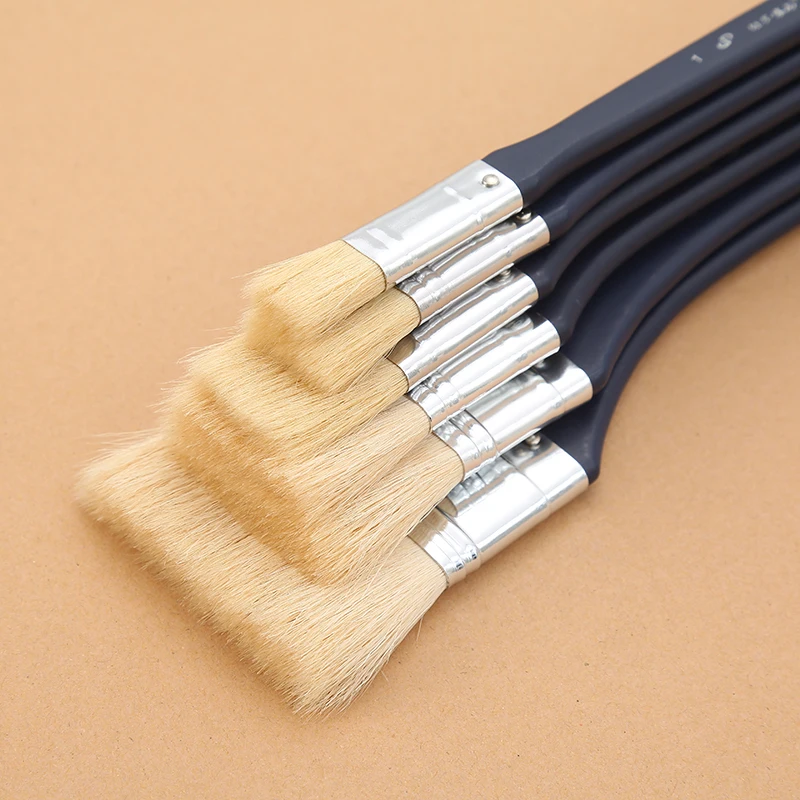 6 single-pack wool brush brush, fine art painting gouache watercolor paint oil painting special row brush, shading brush