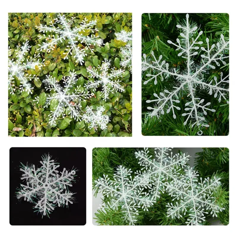 

30pcs/set Christmas Artificial Snowflake Christmas Tree Decor Snow Fake Snowflakes Christmas decorations for home noel