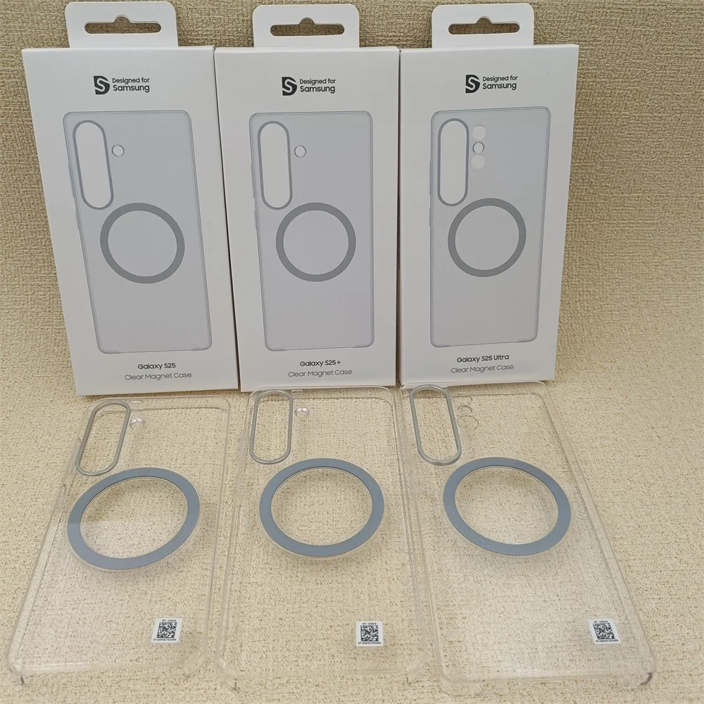 Original Magnetic Case For Samsung Galaxy S25 Ultra Plus Wireless Charging Shockproof Clear Cover For Magsafe S25Ultra S25+ Case