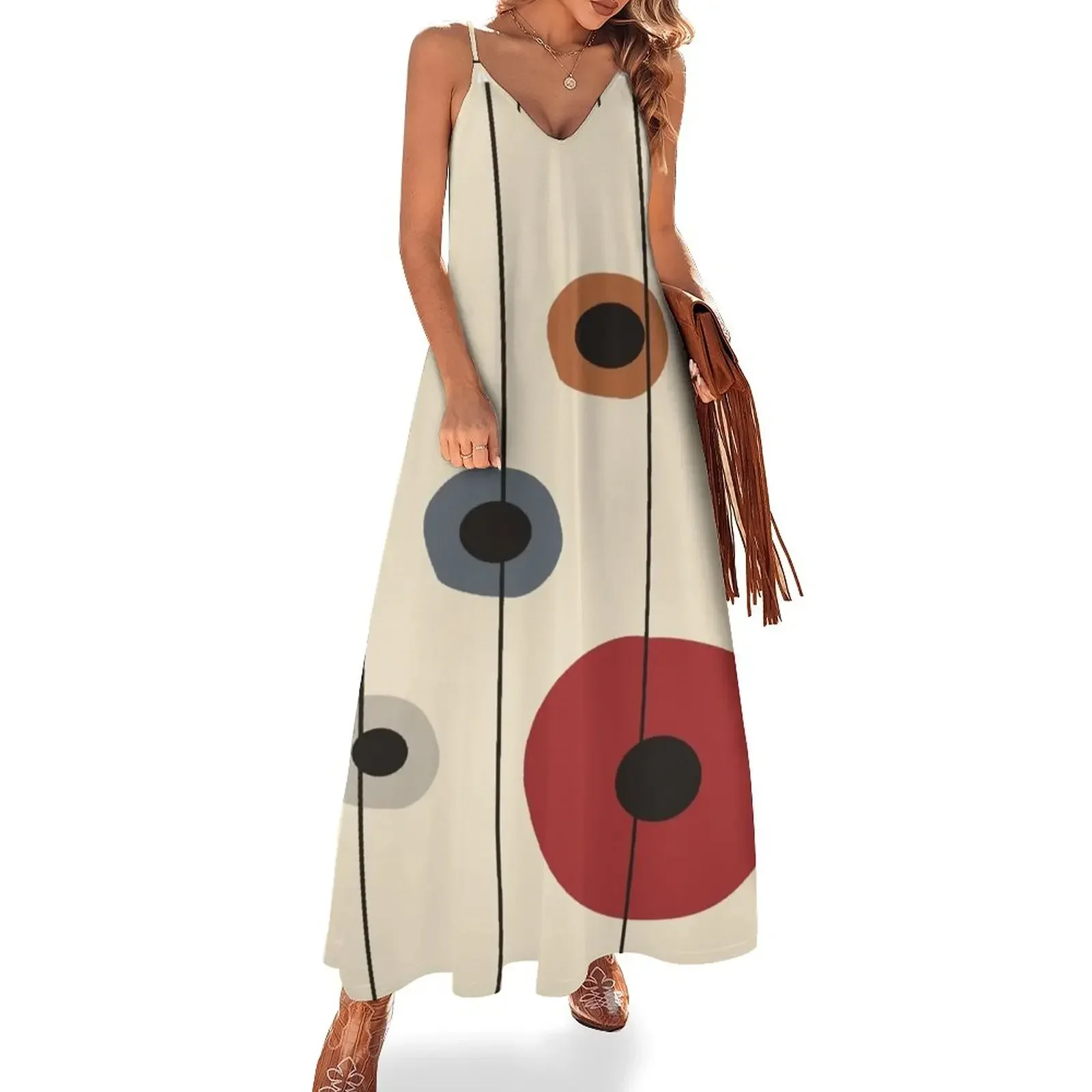 

Abstract Circles Sleeveless Dress sexy dress for women women clothing 2024 new arrivals dress for women summer