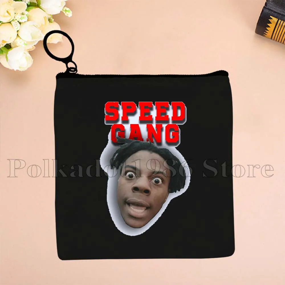 

Funny Cute Darren Watkins IShowSpeed Speed Lover Fan Gift Canvas Coin Purse Bag Small Square Key Storage Card Bag Wallet Pouch