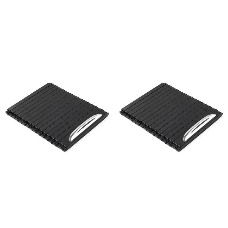 

2X Car Center Console Cup Holder Roller Blind C2D60258 For Jaguar XJ XJR 2010-2019 Armrest Box Roller Curtain