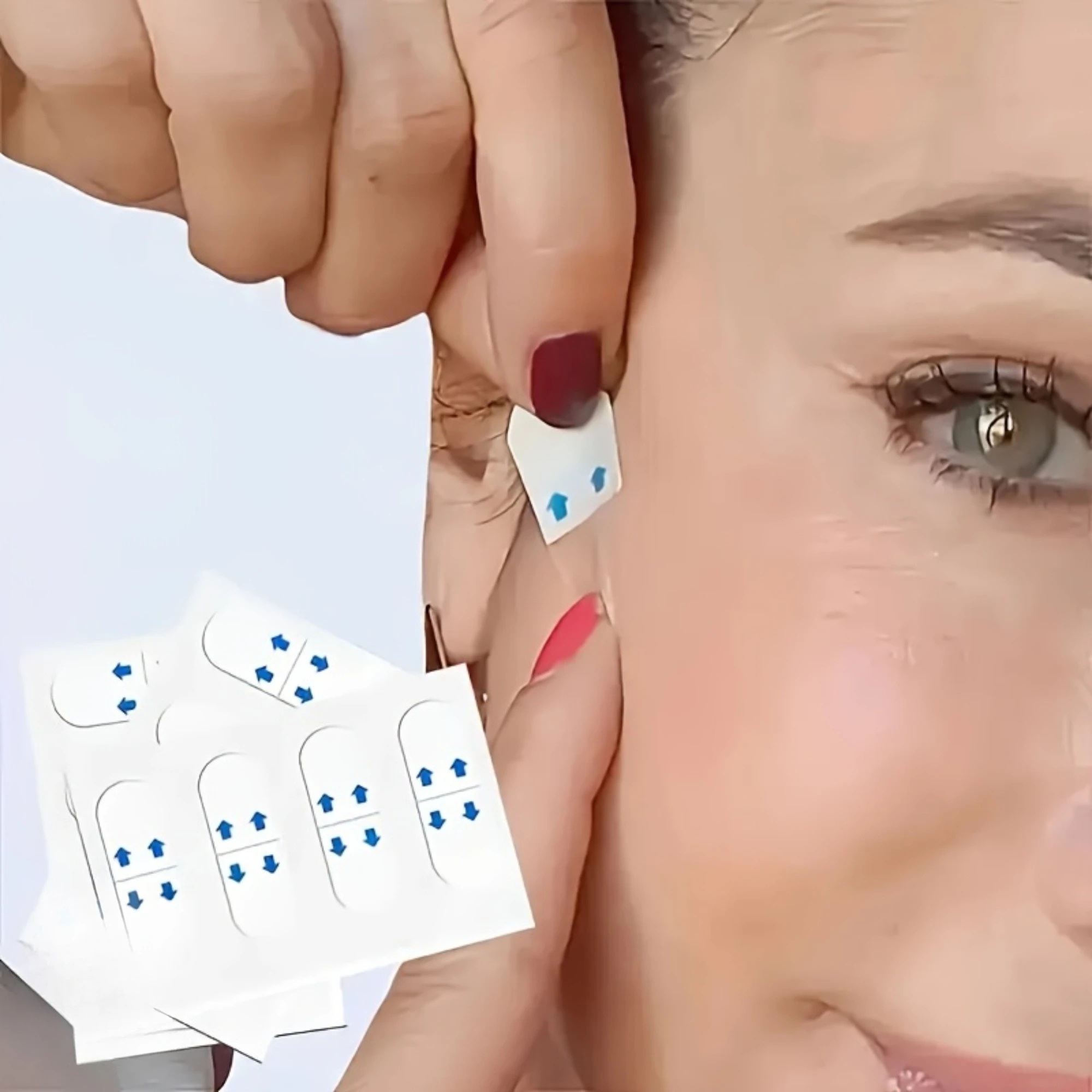 44Pcs Transparent Ultra Thin Face Lift Tape, Waterproof Invisible Face Shaping Strips, V Line Lifting Patch, Mother's Day Gift