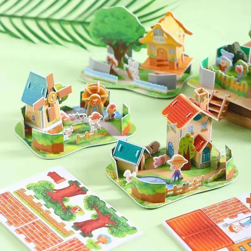 Eva Schaum 3d DIY Montage Puzzle Tier Bauernhof Garten frühe Entwicklung Kind spielen Indoor Home Urlaub Geschenk Spielzeug anstelle von elektronischen