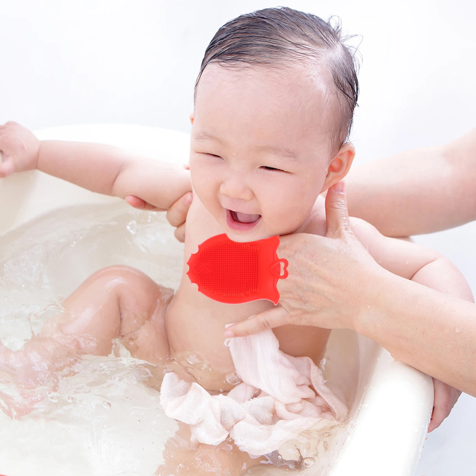 

Bath Brush Silicone Shampoo Shower Toddler Body Massager Cleaning Tool Soft Bristles Gel Scrubber Bath Sponge