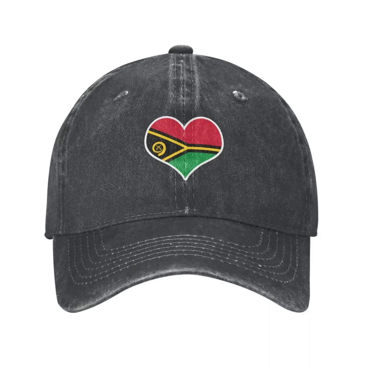 Vanuatu Flag Heart Cowboy Hat Big Size Hat Wild Ball Hat Women's Hats Men's