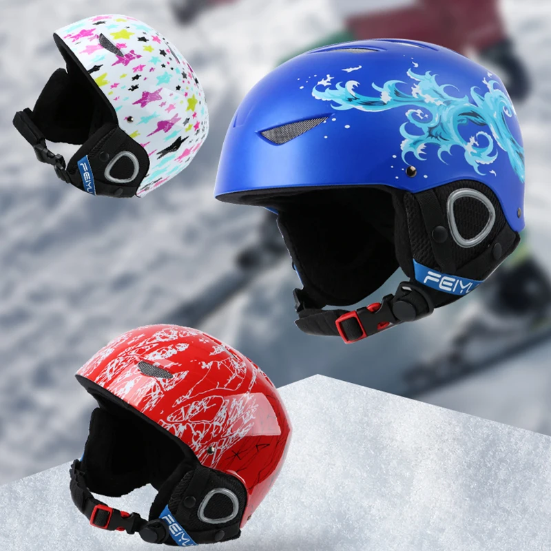 PHMAX Kid Skiing Helmet Colorful Winter Outdoor Sports Head Protection Hat Professional Safety Snowboard Ski Helmet For Children