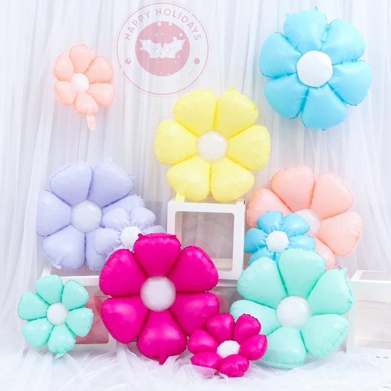 

5/10pcs 12inch 18inch Candy Daisy Balloon Yellow Sunflower Smiling Face Aluminum Foil Balloon Birthday Party Wedding Decoration