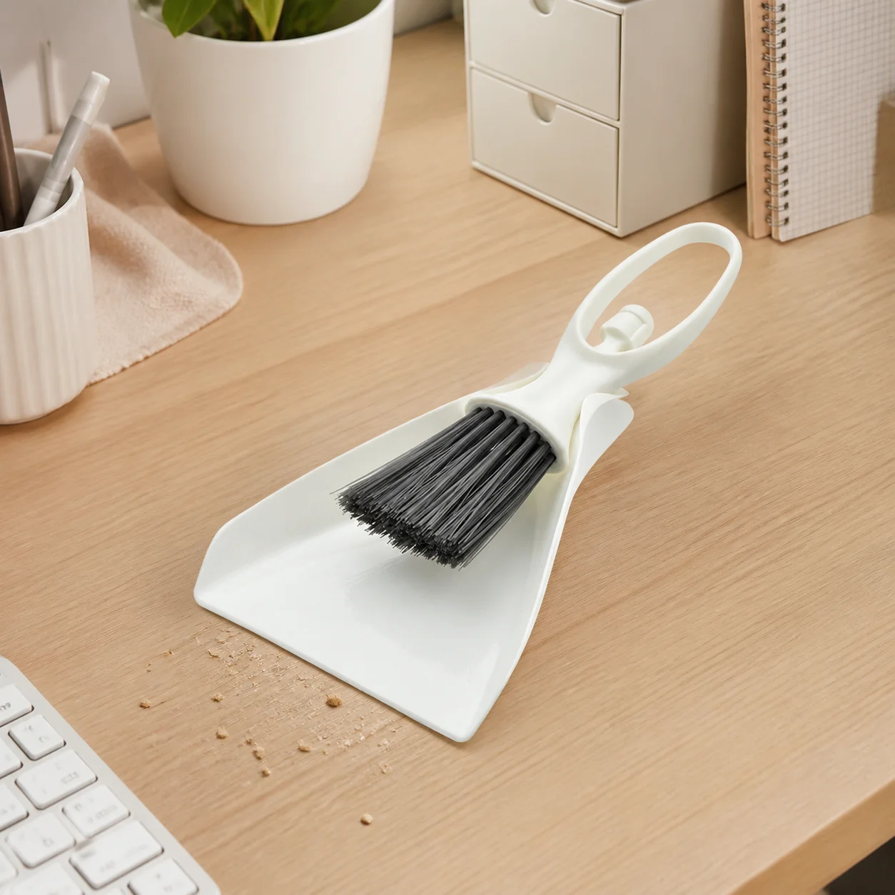 Nylon Mini Broom and Dustpan Set for Office Desk Home Cleaning Ergonomic Small Brush Kit Durable Lightweight Essentials
