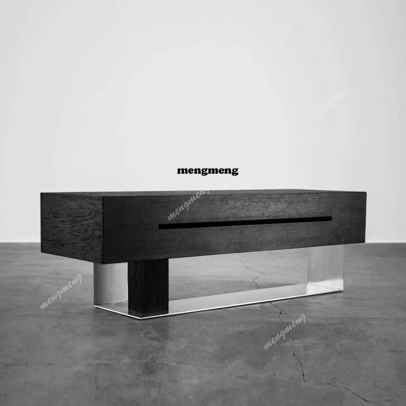 

Solid wood TV cabinet living room small household light luxury high-end floor-to-ceiling cabinet