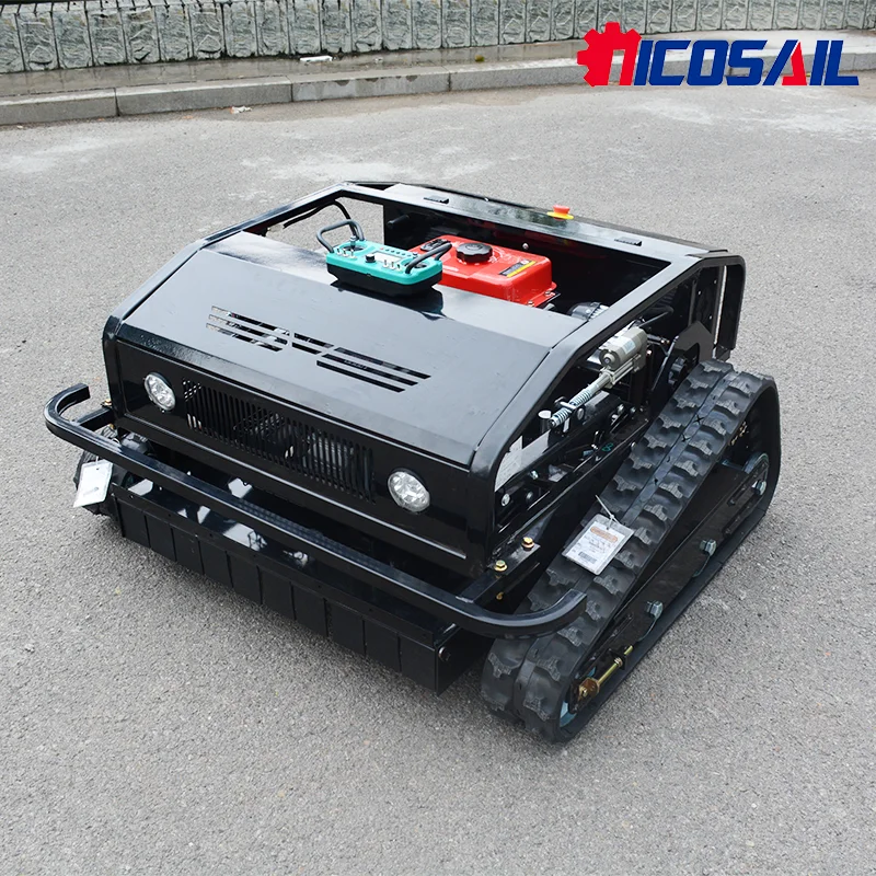 Remote Control Crawler Lawn Mower for Orchard Farm Park Slope Grass Cutting Machine