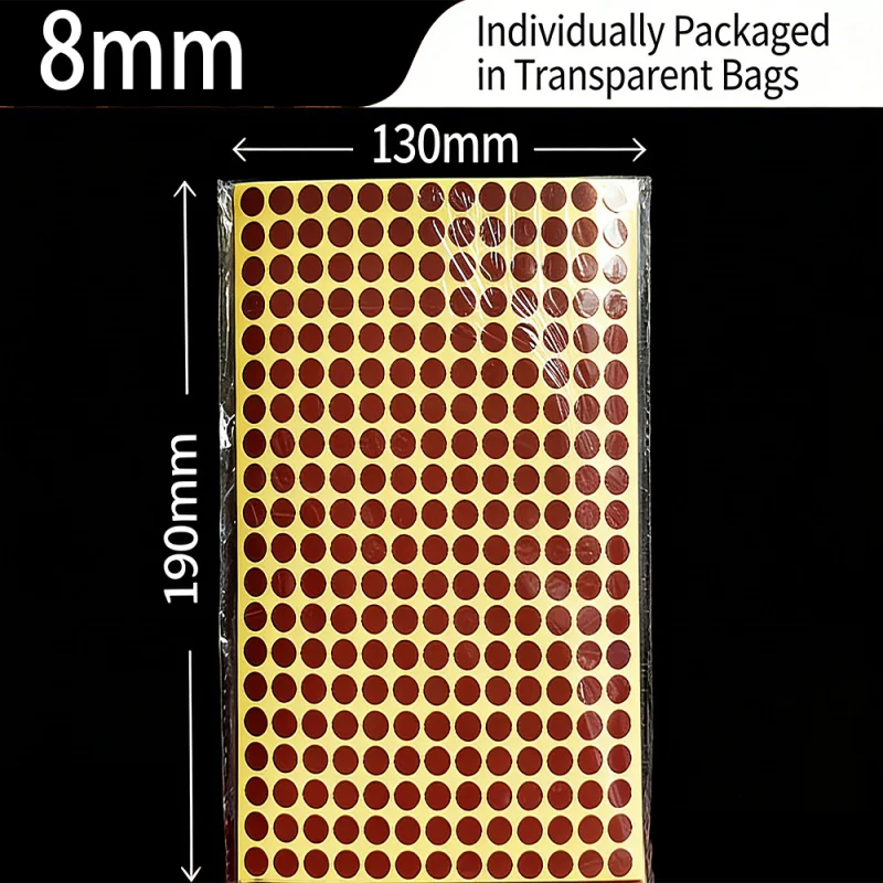 Small Business Supplies 8mm Round Color Labels Custom Sticker Logo Adhesive Labels Price Tags for Inventory Office Classroom