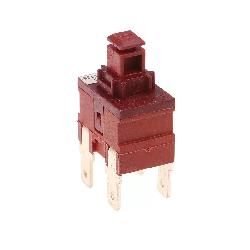 Power Switch Push Button KAN-L5 P12-2 Switch 8A 250VAC 2/4pin Self-Locking, For Water Heater Vacuum Cleaner