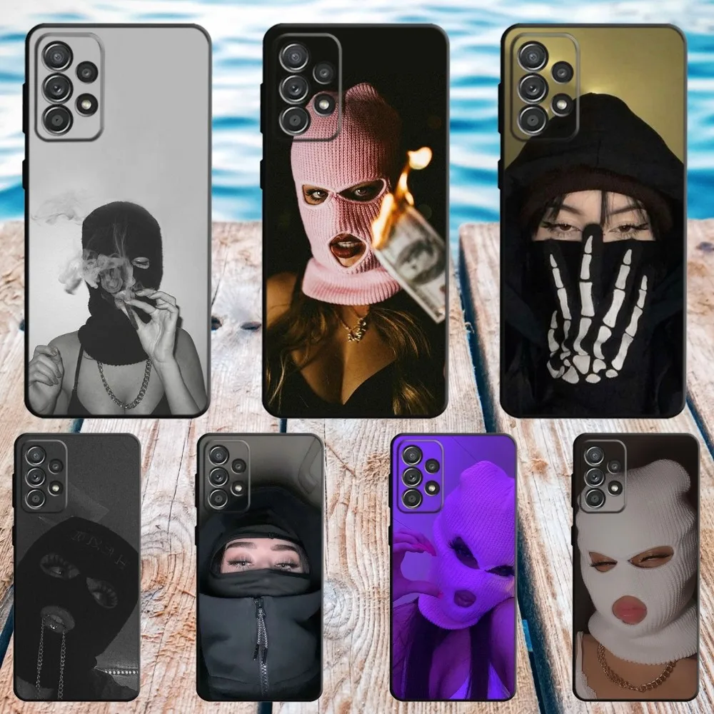 Masked Goon-Thug Life Teared Girl Phone Case For Samsung S21,S22 Ultra,S20,S30 plus,S22 plus,S23,S30 ultra 5G Silicone Cover