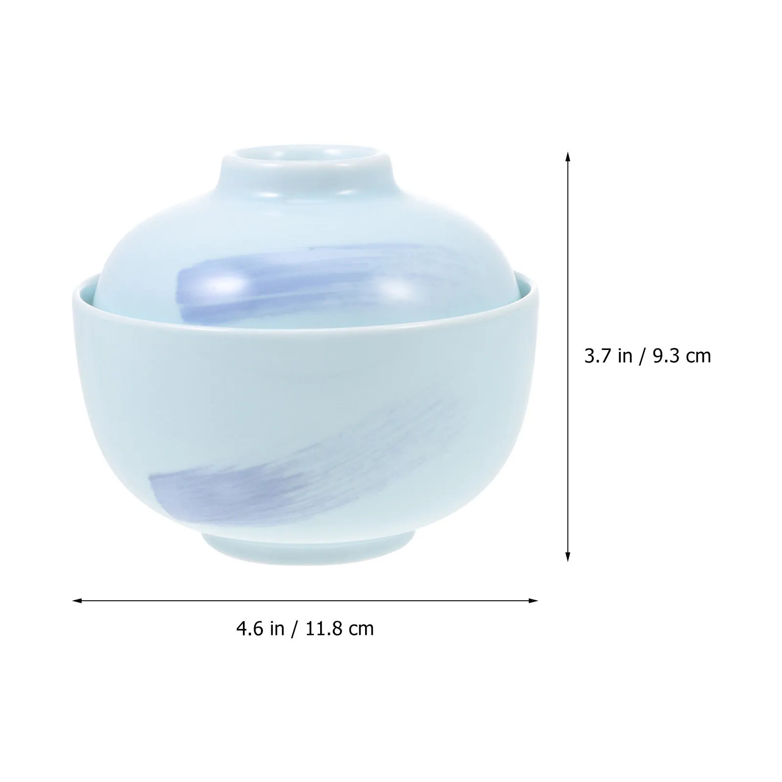 1Pcs Egg-Shaped Ceramic Stew Pot with Lid Japanese Soup Bowl Thickened Non-Slip Bottom Heat-Resistant Drop-Proof Kitchen
