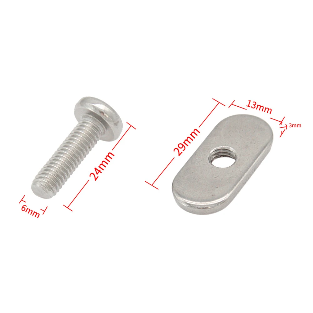 Slider Nut Track Nut Kayak Canoe Rail Mounting System Silver Accessories Stainless Steel Screw Track Slider Nut Water Sports