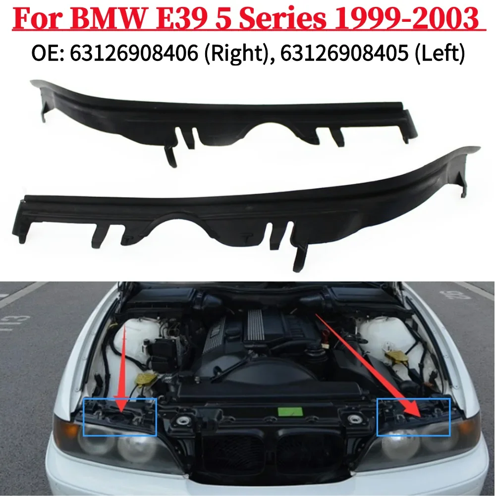 

Headlight Lens Gasket Seal Left Right Side LH RH for BMW E39 5 Series 1999-2003 Headlight Lens 63126908405 63126908406 Car Part