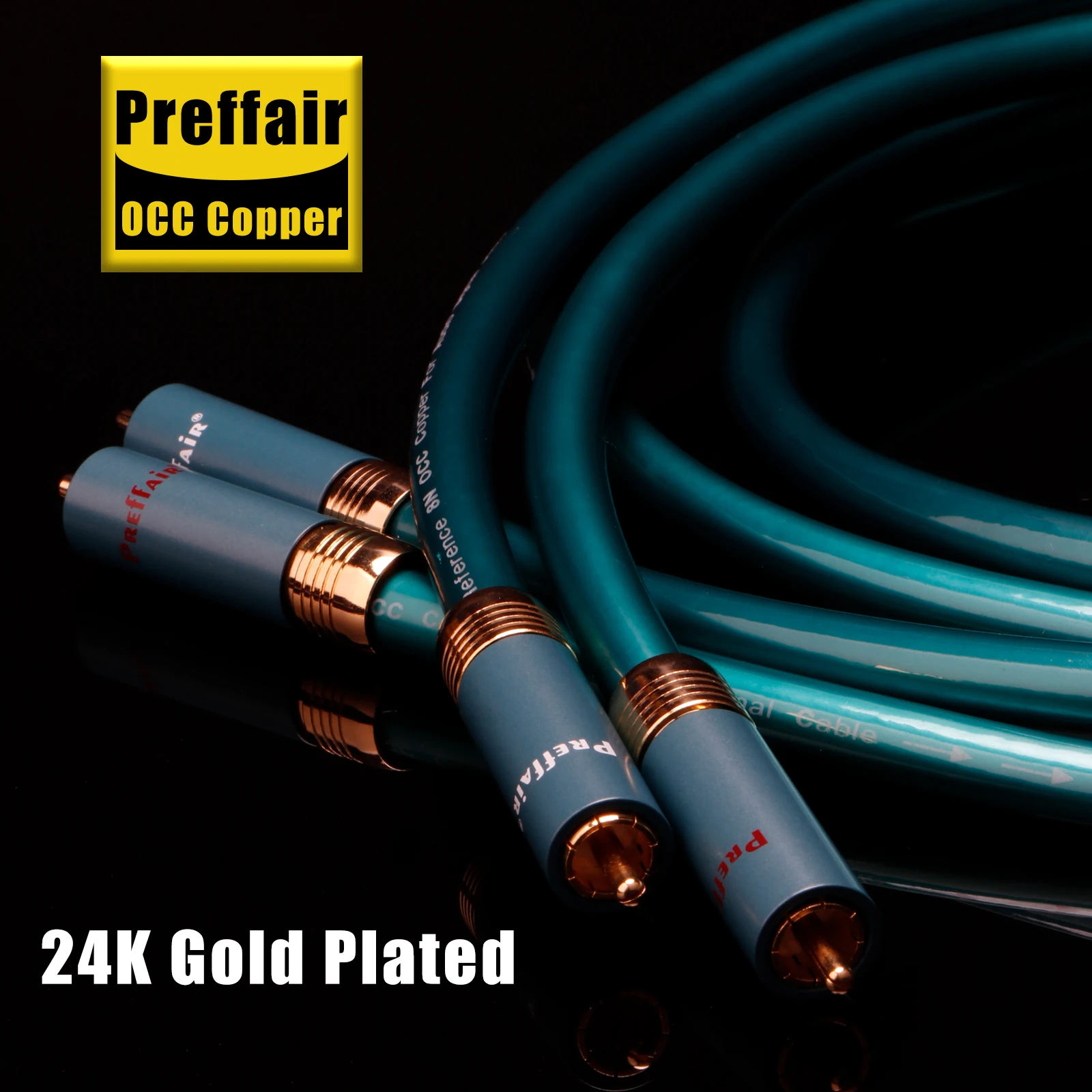 

Preffair 8N RCA Cable Hi-end CD Amplifier Interconnect Wire Gold Plated RCA to RCA Signal Cable RCA Audio Extension Cord Cable