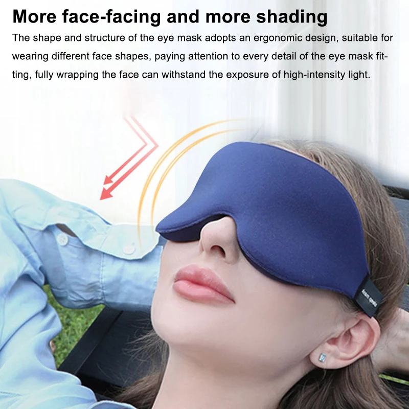 1 Uds. Mascarilla para dormir 3D con los ojos vendados para Unisex suave alivio del cansancio cubierta para los ojos parche para los ojos ciego para dormir Natural herramienta para el cuidado de la piel