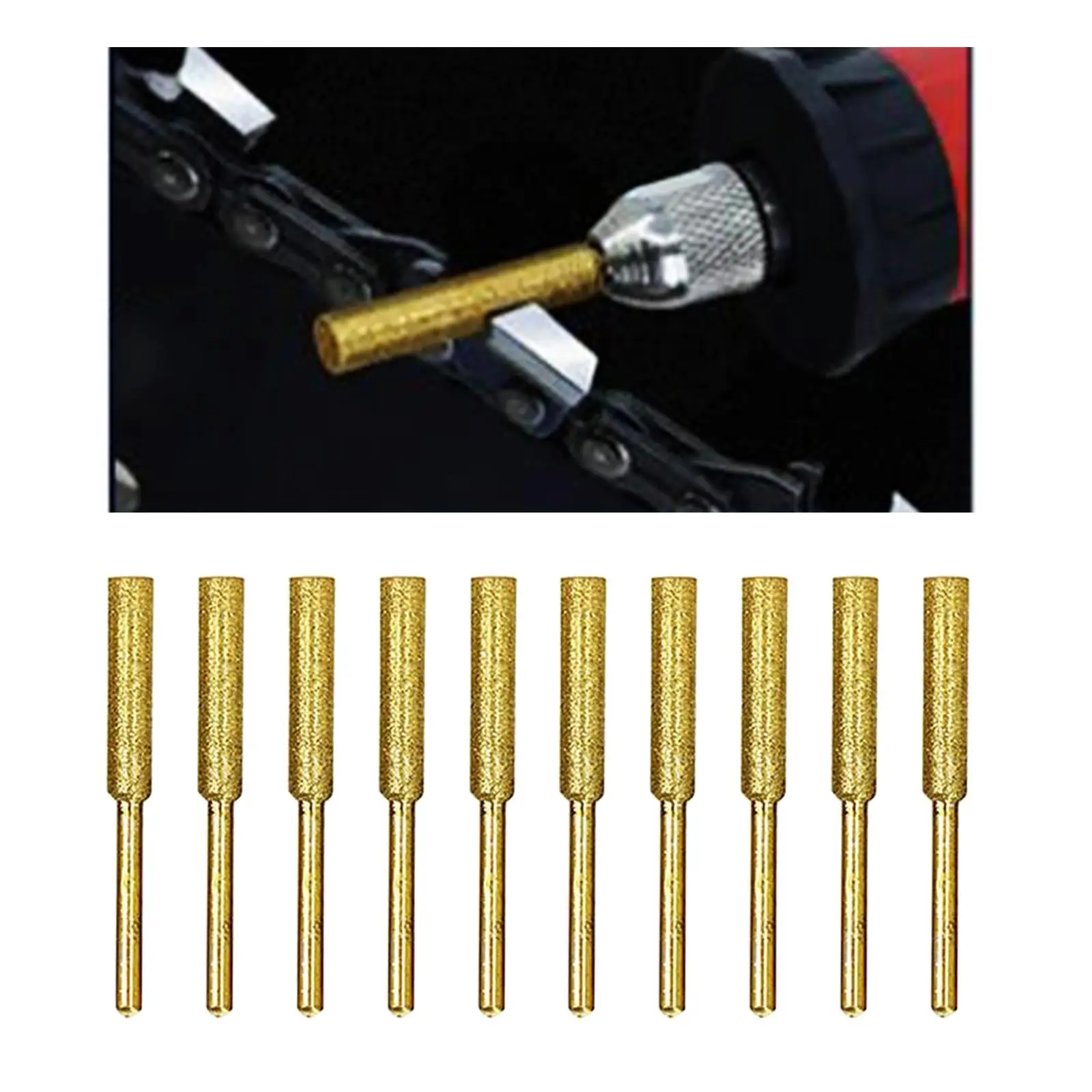 12x Diamond Chainsaw Sharpener Bits Saw Chainsaw Chain Sharpener