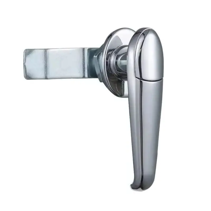 Brand New 2PCS Zinc Alloy Industrial Machinery Handle Lok Distribution Box Lock Switch Electric Cabinet Door Handle Lock Chromed