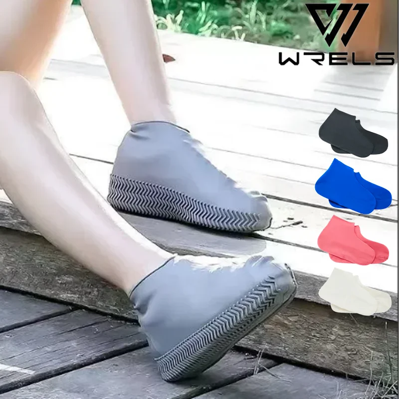 

1Pair Waterproof Rain Boot Non Slip Thickened Wear Resistant Commuting Shoe Covers Portable Reusable Outdoor Shoe Covers