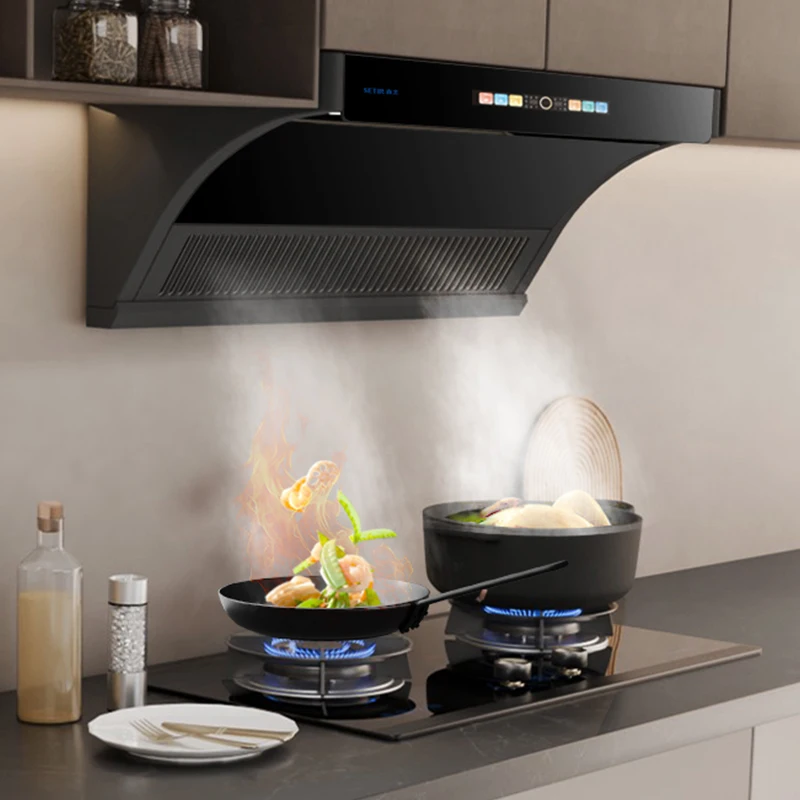 B952 شفاط المطبخ التجاري معدات المطبخ شفاط المطبخ من الفولاذ المقاوم للصدأ 1300pa درجة فصل الزيت 92%