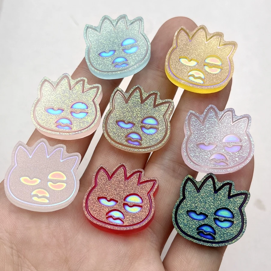 10pcs Ore Face resin Flat back charm Cartoon Crow decorative scrapbook Hair jewelry making handmade accessories