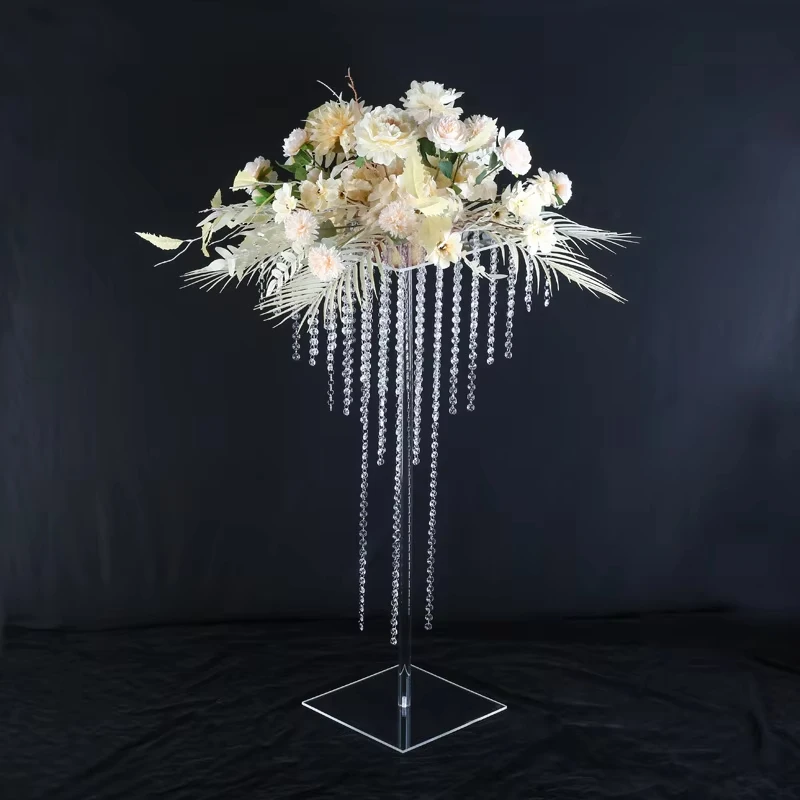 4/10pcs Wedding Props Acrylic Bead Curtains, Flower Racks, Party Dining Table Decorations, Wedding site Decoration Supplies