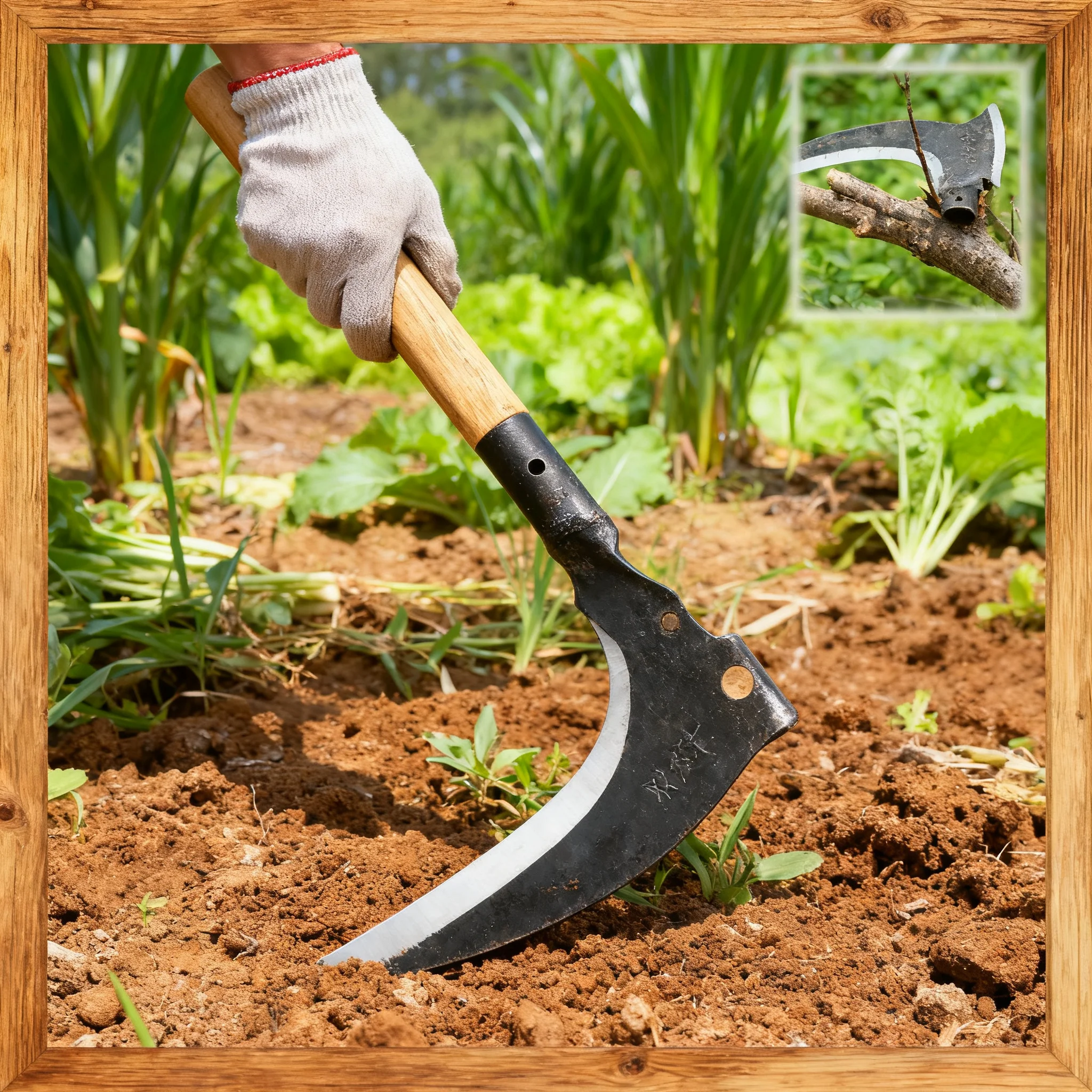 1/2pcs Manganese Steel Double-Use Sickle Machete for Farm Harvesting, Grass Cutting, Trail Opening Branch Firewood Chopper Tool