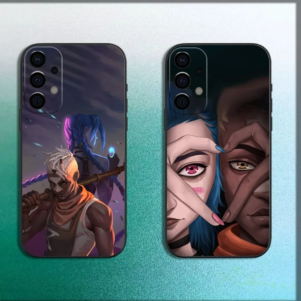 L-LOL Ekko Arcane Jinx Phone Case For Samsung Galaxy A13,A21s,A22,A31,A32,A52,A53,A71,A80,A91 Soft Black Cover