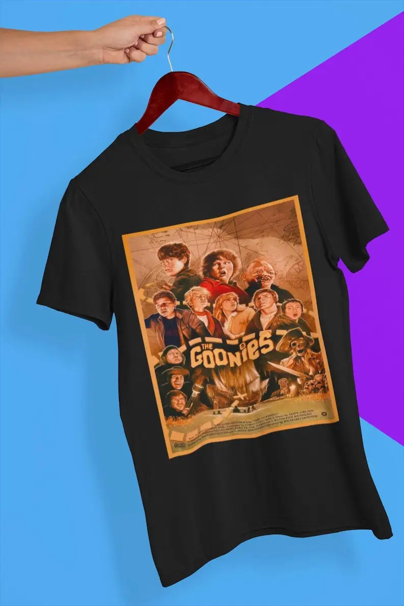 

Goonies Unisex T-Shirt, 80s Movie Graphic Tee, Gift For Her, Gift for Him, Movie Nostalgia Clothing, Holiday Gift, Movie fan Gif