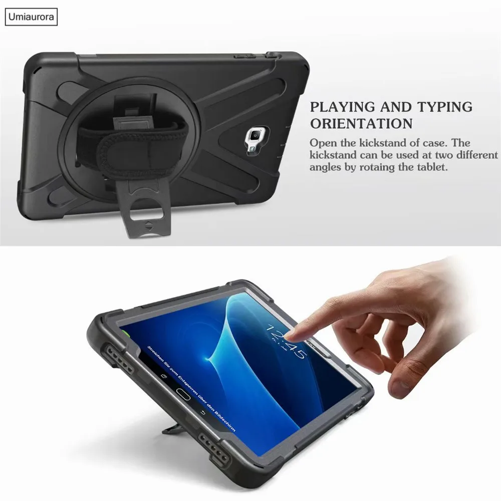 For Samsung Galaxy Tab A A6 10.1 2016 SM-T580 SM-T585 S Pen SM-P580 SM-P585 Anti Dust Soft Silicon PC Hybrid Tablet Case Cover