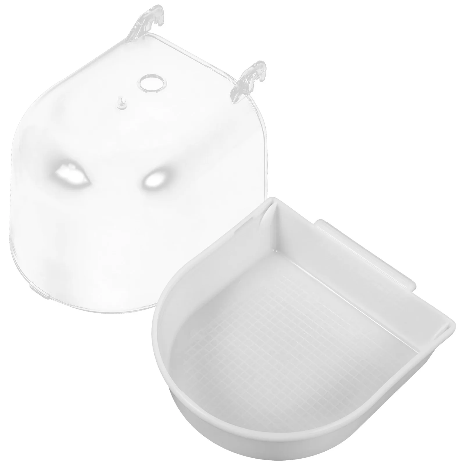 

Cage for Small Birds Parakeet Shower Tub Ecofriendly Plastic Non Toxic Bath Suitable for Budgies Parrot Covered