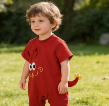 

Baby Jumpsuit Summer Newborn Clothes Baby Pure Cotton Thin Outdoor Kids Red Cute and Comfortable Rompers