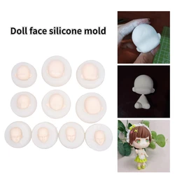 Ultralight Clay Doll Q Face Silicone Mold DIY Pottery Manual Model /Anime Character Facial Part Contours Molding Flip Mold Tool