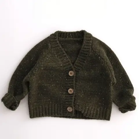 0-6Y Child's Knit Sweater Solid Cardigan Sweater for Boys Girls Warm Kids Fall Clothes Outwear Kids Top Underwear in Winter