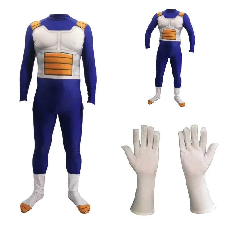 

New Vegeta Z GUKU Cosplay Costume Kids Adult Superhero Jumpsuit Halloween Carnival Party Suit 2025c;5,v'8.d;