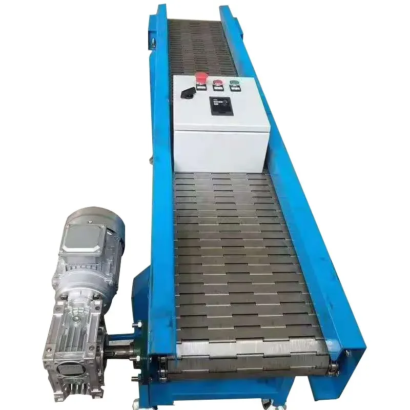 

Heavy duty chain plate conveyor Industrial ton buckle plate conveyor Stainless steel resistant chain plate assembly line factory