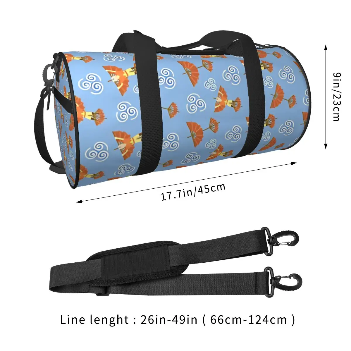 Aang Glider Pattern Gym Bag A-Avatars Outdoor Sports Bags Large Capacity Luggage Custom Handbag Graphic Fitness Bag For Men