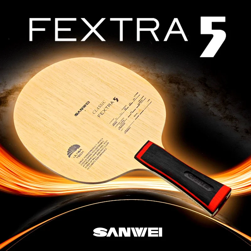 SANWEI FEXTRA 5 Table Tennis Blade 5 ply wood all-around Ultra Tech SANWEI Ping Pong Racket Bat Paddle