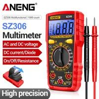 ANENG Multimeters SZ306 AC/DC Voltage Current 10A /600V Meter 1999 Counts Testers Diode Test Buzzer 20MOhm Detect Tools