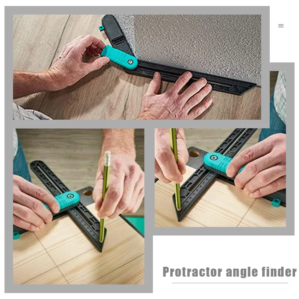

1pcs Finder Tool Locking Angle Ruler Corner Protractor For Woodworking Miter Saw Adjustable Metal Gauge Folding Protractor Angle