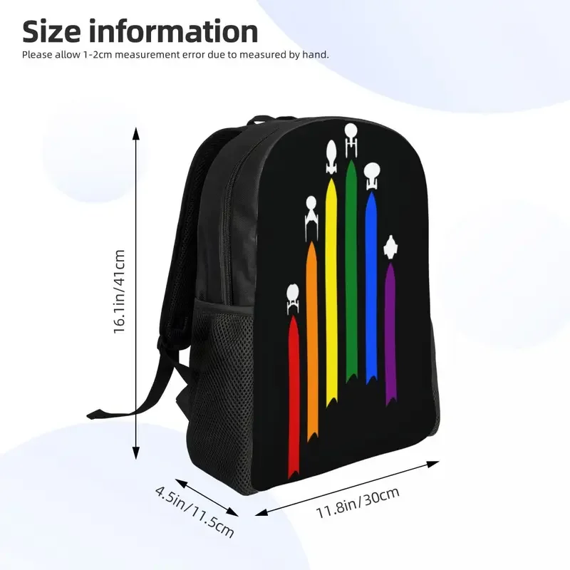 Mochilas personalizadas de ficção científica Star Trek, bolsas básicas para homens e mulheres para livros escolares e séries de TV